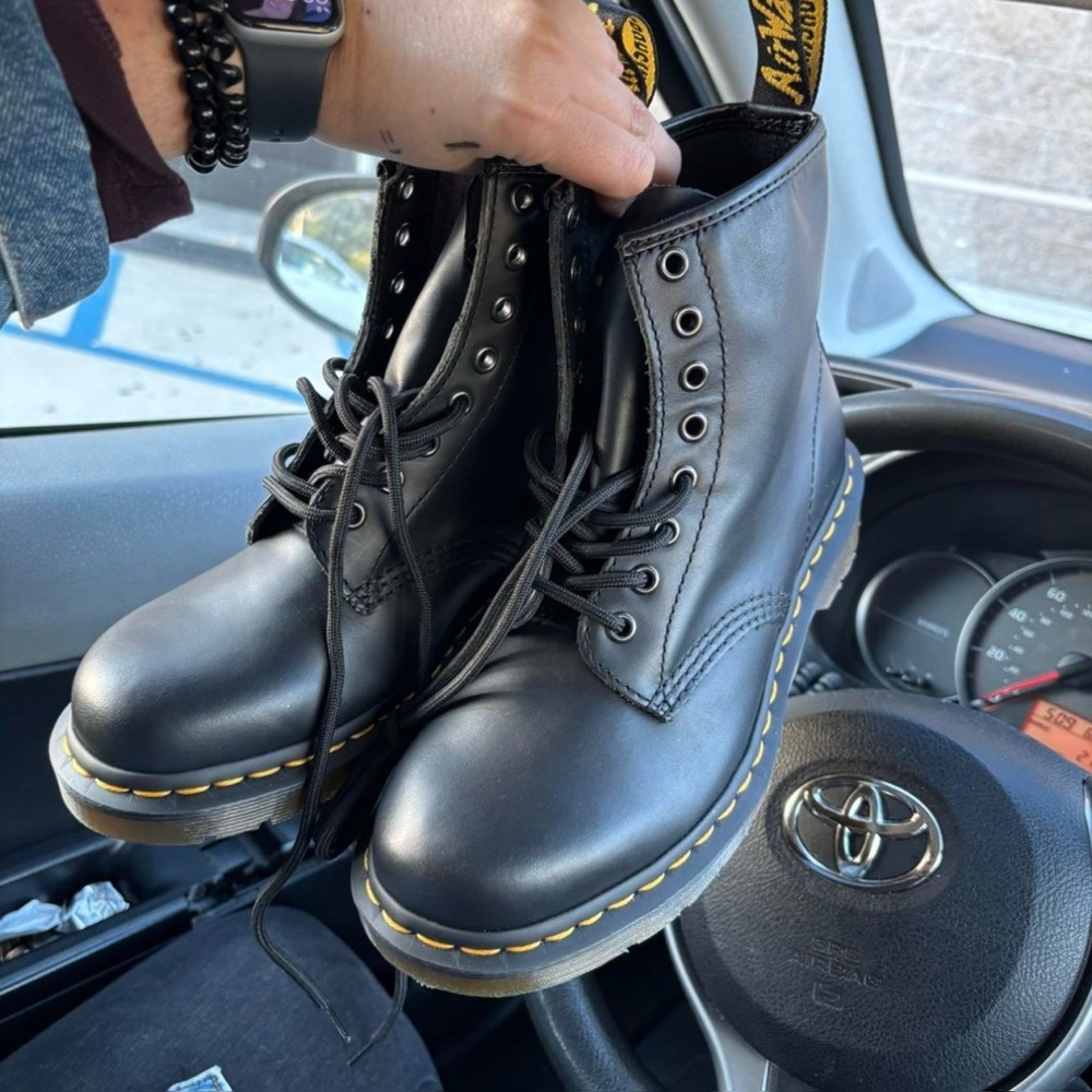 Dr. Martens Black Boots with Air-Cushioned Sole